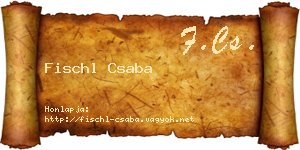 Fischl Csaba névjegykártya